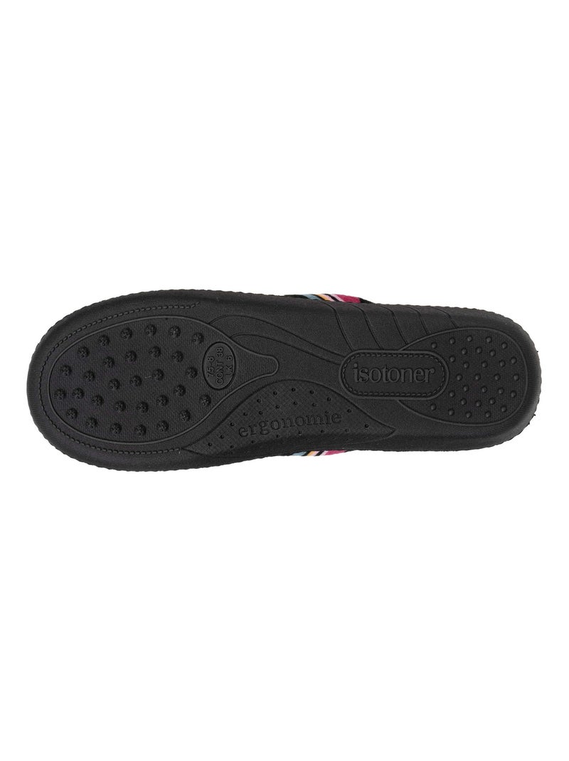 Zapatillas chinelas suela ergonómica confort, terciopelo mujer Isotoner Multicolor - Kiabi