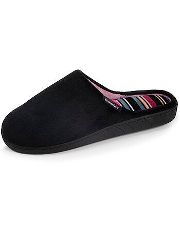 Zapatillas chinelas suela ergonómica confort, terciopelo mujer isotoner