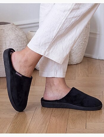 Zapatillas chinelas suela ergonómica confort, terciopelo mujer isotoner