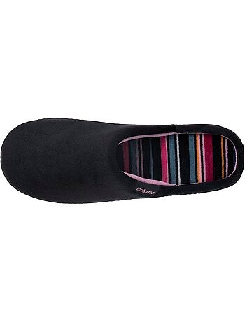 Zapatillas chinelas suela ergonómica confort, terciopelo mujer isotoner