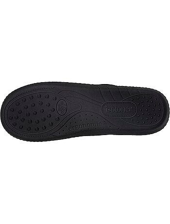 Zapatillas chinelas suela ergonómica confort, terciopelo mujer isotoner