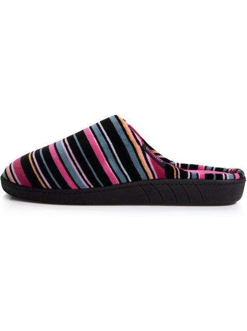 Zapatillas chinelas suela ergonómica confort, terciopelo mujer - Kiabi