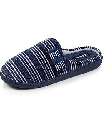 Zapatillas chinelas plantilla ergonómica microvelour con mujer Isotoner