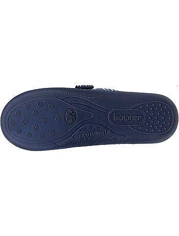 Zapatillas chinelas plantilla ergonómica microvelour con mujer Isotoner