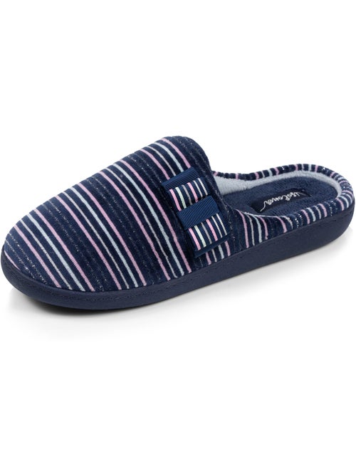 Zapatillas chinelas suela ergonómica de terciopelo mujer Isotoner - Kiabi