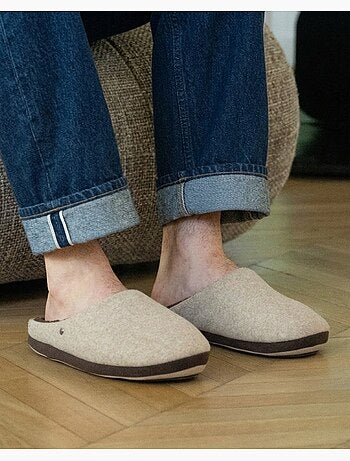 Zapatillas chinelas suela polar, cálida y cómoda hombre isotoner