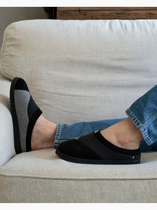 Zapatillas chinelas suela polar, cálida y cómoda hombre isotoner - Kiabi