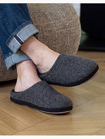 Zapatillas chinelas suela polar, cálida y cómoda hombre isotoner