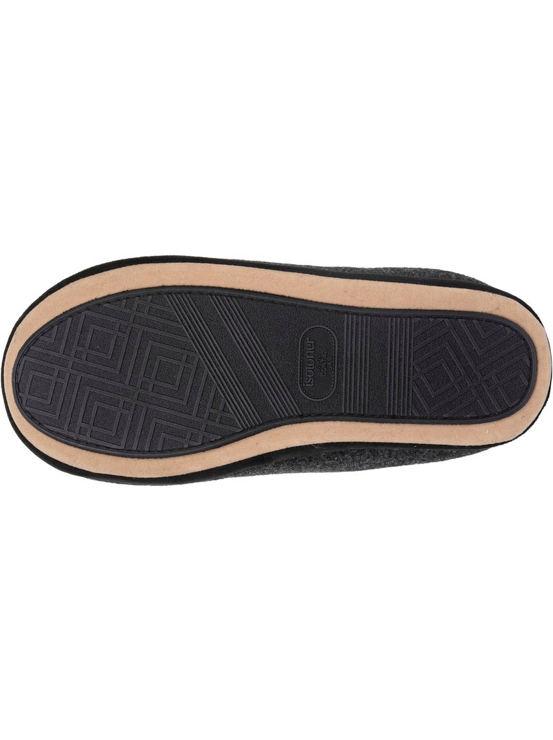 Zapatillas chinelas suela polar, cálida y cómoda hombre isotoner Negro - Kiabi