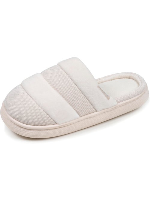 Zapatillas chinelas suelas bloup de terciopelo y malla mujer Isotoner - Kiabi