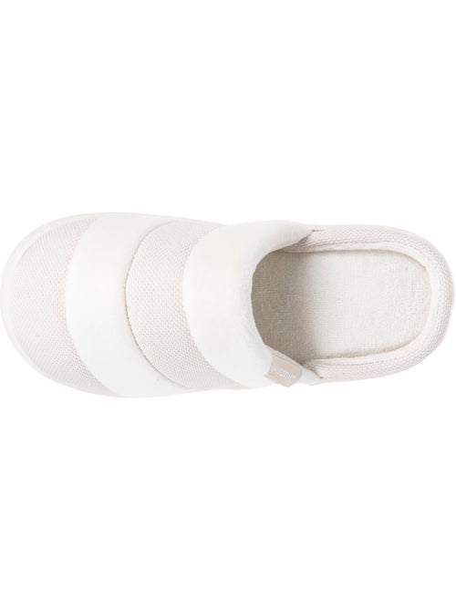 Zapatillas chinelas suelas bloup de terciopelo y malla mujer Isotoner - Kiabi
