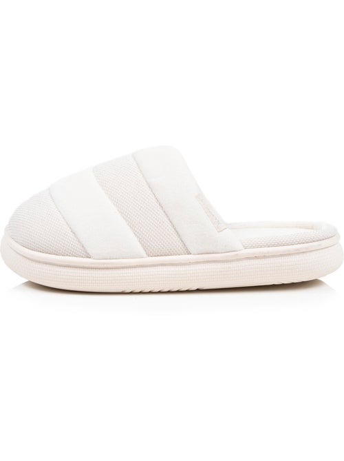Zapatillas chinelas suelas bloup de terciopelo y malla mujer Isotoner - Kiabi