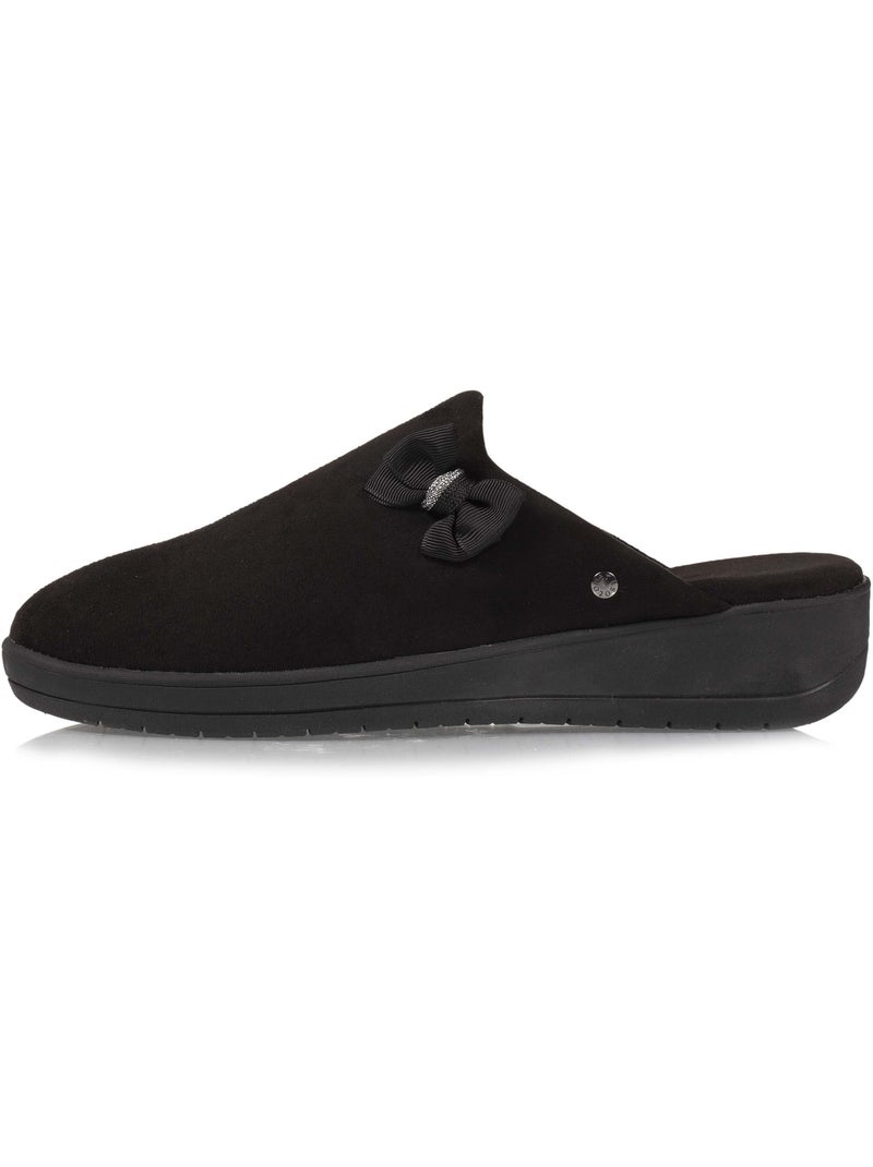 Zapatillas chinelas tacón pequeño de 4,5 cm mujer isotoner Negro - Kiabi