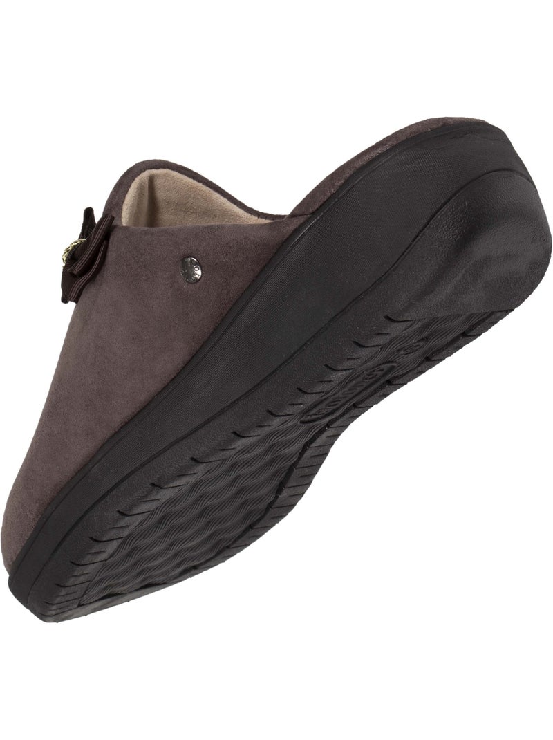 Zapatillas chinelas tacón pequeño de 4,5 cm mujer isotoner Taupe - Kiabi