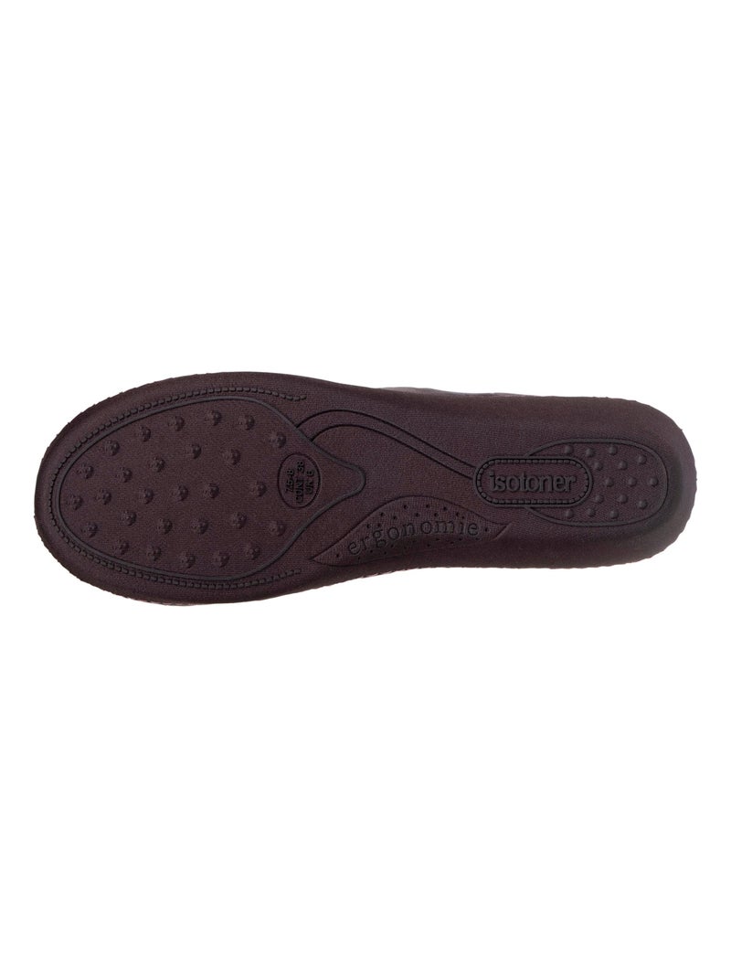 Zapatillas chinelas tacón ultra suave y ultra cómodo de 4 cm mujer Isotoner Gris oscuro - Kiabi
