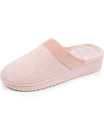 Zapatillas chinelas talón de jersey de espuma viscoelástica mujer Isotoner