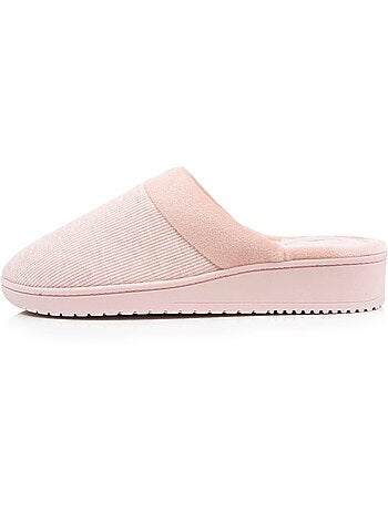 Zapatillas chinelas talón de jersey de espuma viscoelástica mujer Isotoner