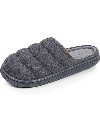 Zapatillas chinelas tela de fieltro, suela «bloup» extra hombre isotoner