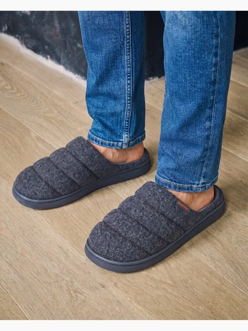 Zapatillas chinelas tela de fieltro, suela «bloup» extra hombre isotoner - Kiabi