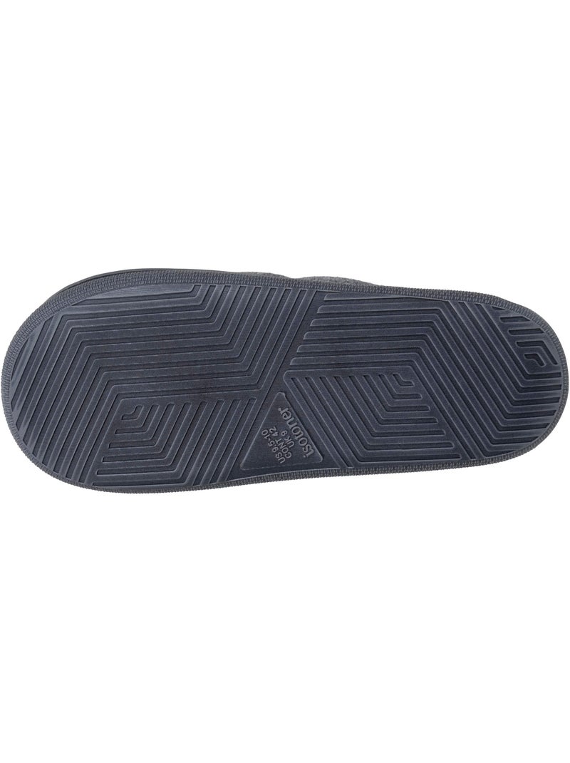 Zapatillas chinelas tela de fieltro, suela «bloup» extra hombre isotoner Gris jaspeado - Kiabi