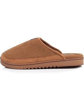 Zapatillas chinelas terciopelo cálido, suela cómoda con hombre Isotoner