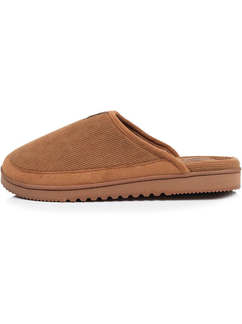 Zapatillas chinelas terciopelo cálido, suela cómoda con hombre Isotoner Camel - Kiabi