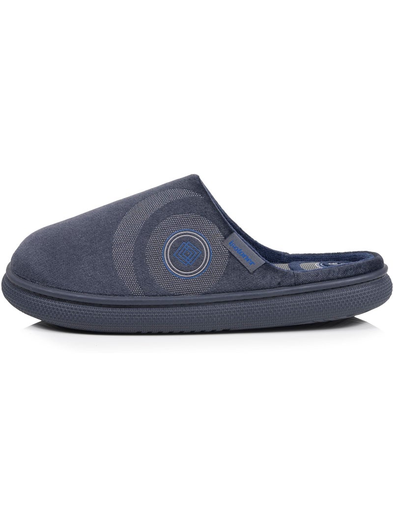 Zapatillas chinelas terciopelo, suela «bloup», confort extra hombre isotoner Azul marino - Kiabi