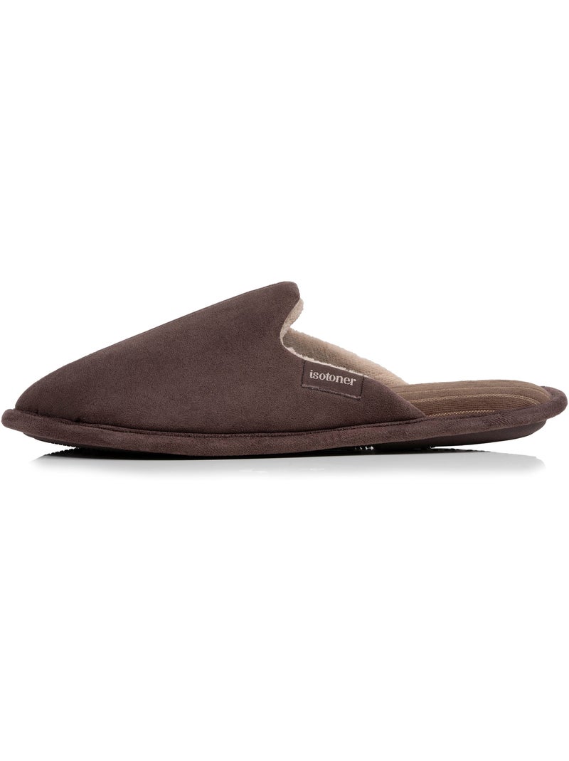 Zapatillas chinelas terciopelo, suela ergonómica, espuma hombre Isotoner Marrón capuchino - Kiabi