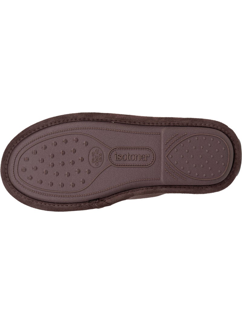 Zapatillas chinelas terciopelo, suela ergonómica, espuma hombre Isotoner Marrón capuchino - Kiabi