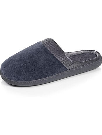 Zapatillas chinelas terciopelo, suela ergonómica, sujeción hombre isotoner