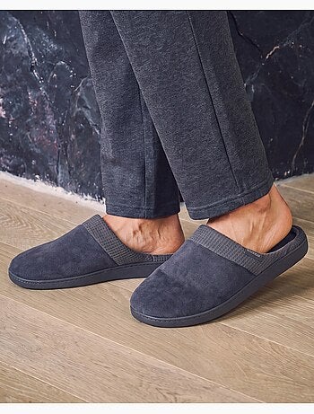 Zapatillas chinelas terciopelo, suela ergonómica, sujeción hombre isotoner