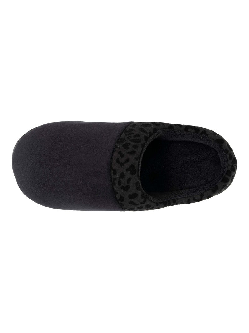 Zapatillas chinelas terciopelo ultra suave, cuñas mujer Isotoner Negro - Kiabi