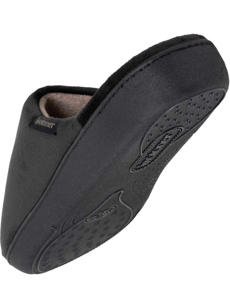 Zapatillas chinelas terciopelo ultra suave, soporte hombre Isotoner Negro - Kiabi