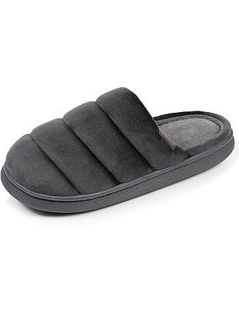 Zapatillas chinelas terciopelo ultra suave, suela bloup hombre Isotoner