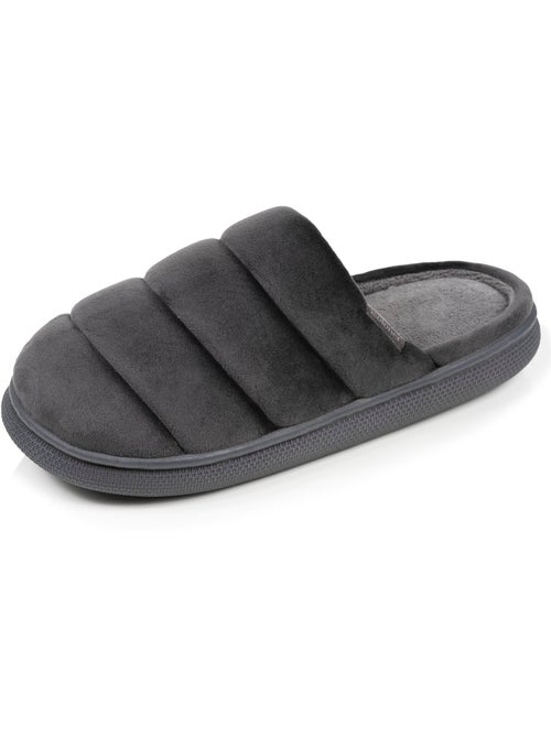 Zapatillas chinelas terciopelo ultra suave, suela bloup hombre Isotoner - Kiabi