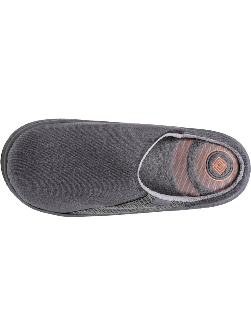 Zapatillas chinelas terciopelo ultra suave, suela bloup XTRA hombre Isotoner Gris jaspeado - Kiabi