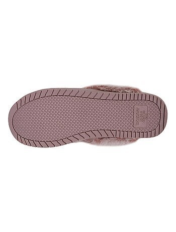 Zapatillas chinelas terciopelo ultra suave, tacón de 3,7 cm mujer Isotoner
