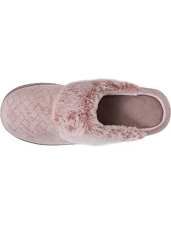 Zapatillas chinelas terciopelo ultra suave, tacón de 3,7 cm mujer
