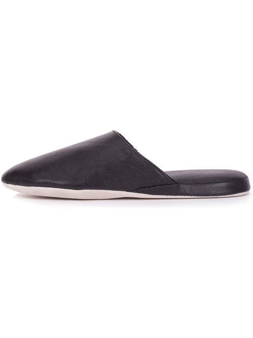 Zapatillas chinelas todo cuero, suela confort hombre isotoner - Kiabi