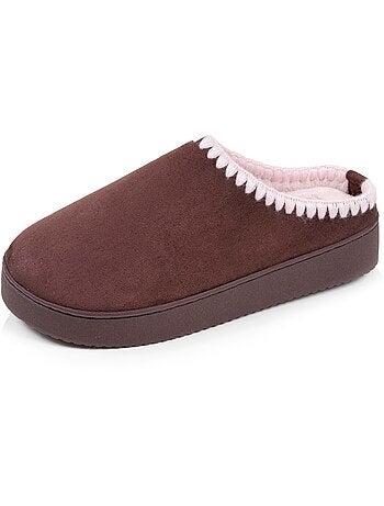 Zapatillas chinelas con tacón de cuña de 3,5 cm, muy cómodo mujer Isotoner