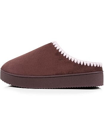 Zapatillas chinelas con tacón de cuña de 3,5 cm, muy cómodo mujer Isotoner