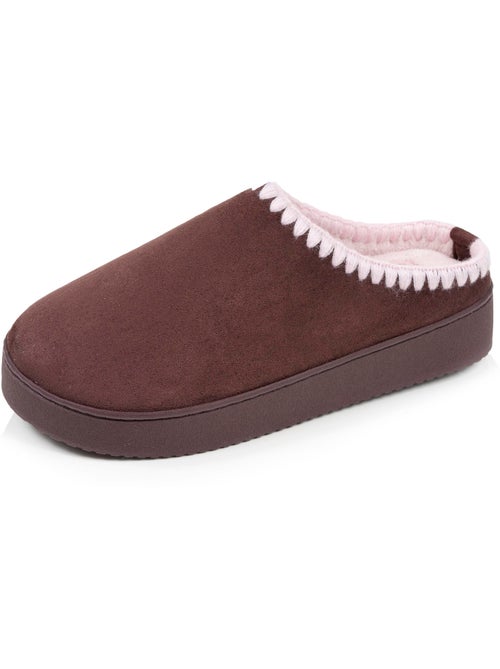 Zapatillas chinelas ultracómoda, en ante con suela de mujer Isotoner - Kiabi