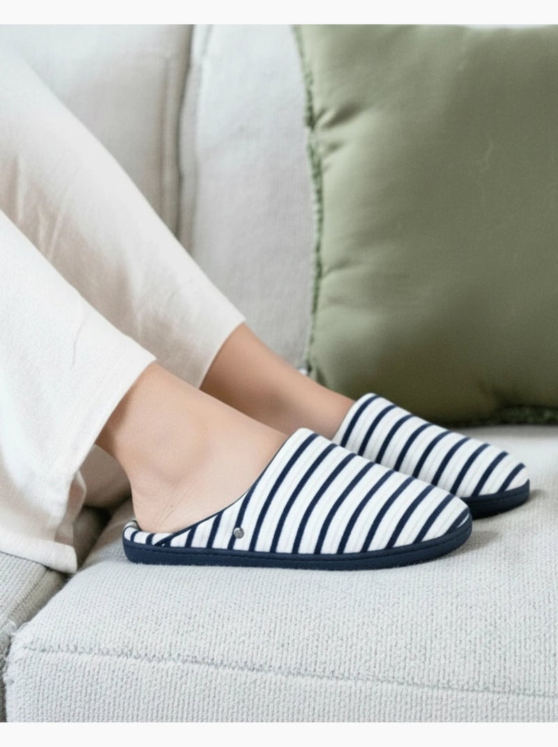 Zapatillas chinelas ultracómoda y ligera, espuma con mujer Isotoner Blanco Multicolor Azul - Kiabi