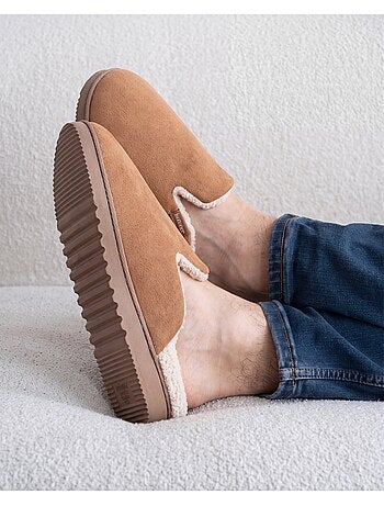 Zapatillas chinelas ultracómodas, de ante sintético, con hombre isotoner