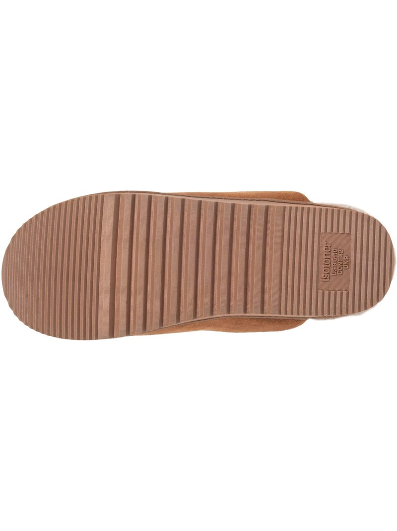 Zapatillas chinelas ultracómodas, de ante sintético, con hombre isotoner Camel - Kiabi