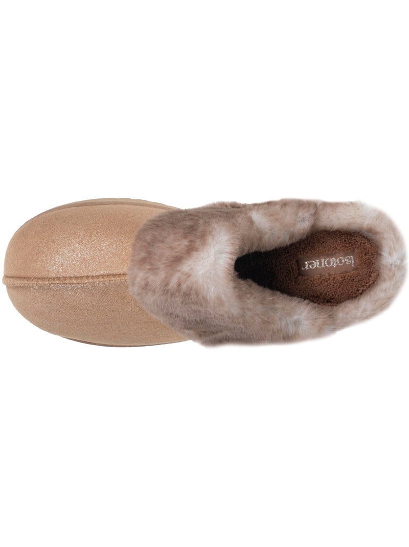Zapatillas chinelas ultracómodas, de ante sintético, con mujer isotoner Camel - Kiabi
