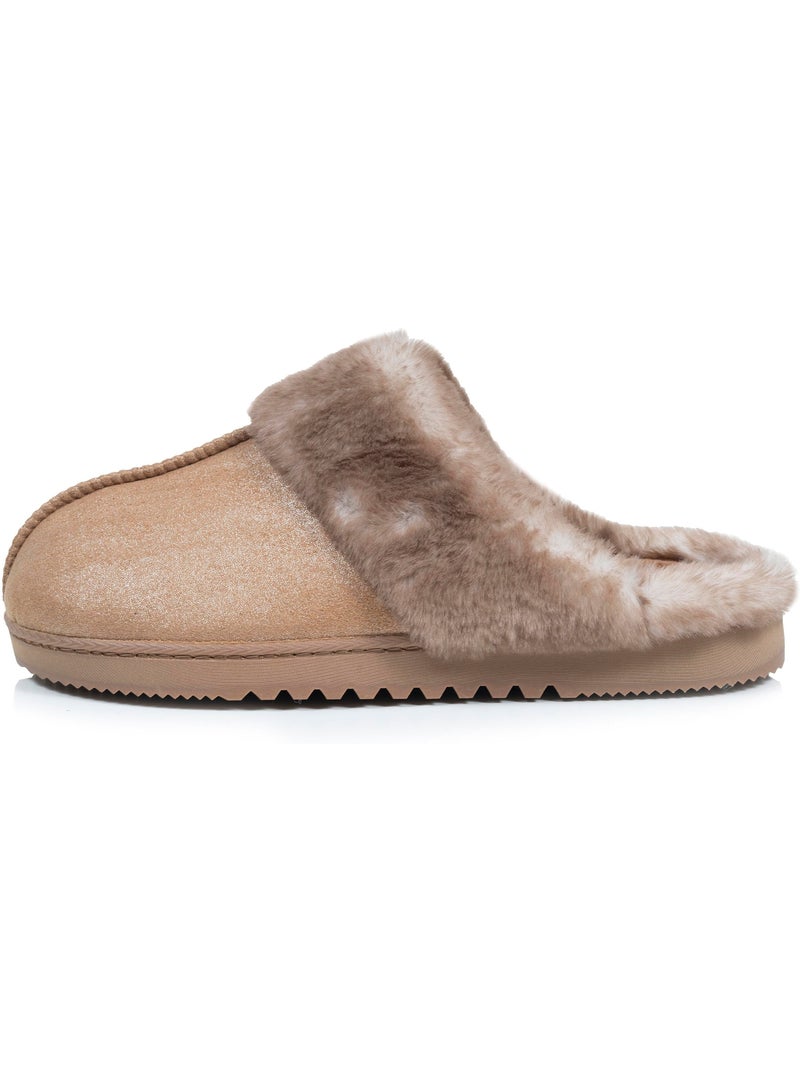 Zapatillas chinelas ultracómodas, de ante sintético, con mujer isotoner Camel - Kiabi