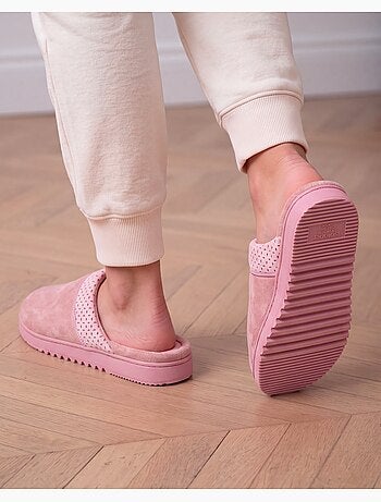 Zapatillas chinelas ultracómodas, de ante sintético, con mujer