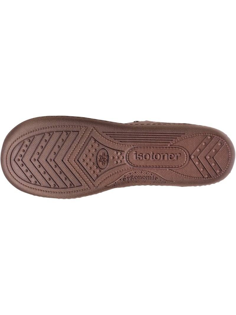 Zapatillas chinelas ultracómodas y ligeras, de algodón mujer isotoner Taupe - Kiabi