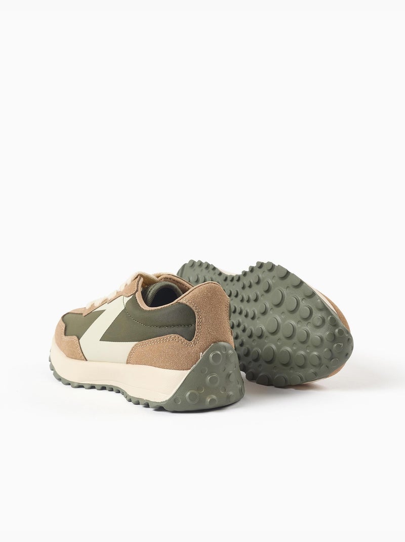 Zapatillas combinadas con cordones Superlight Runner Verde oscuro - Kiabi
